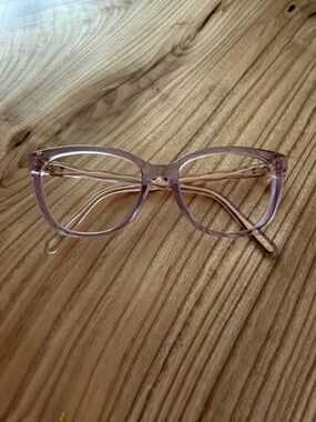 Coach Transparent Lilac Cat-Eye Glasses